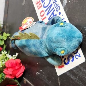 Vintage 1997 TY Beanie Babies Iggy the Iguana with Tag Collectible Toy
